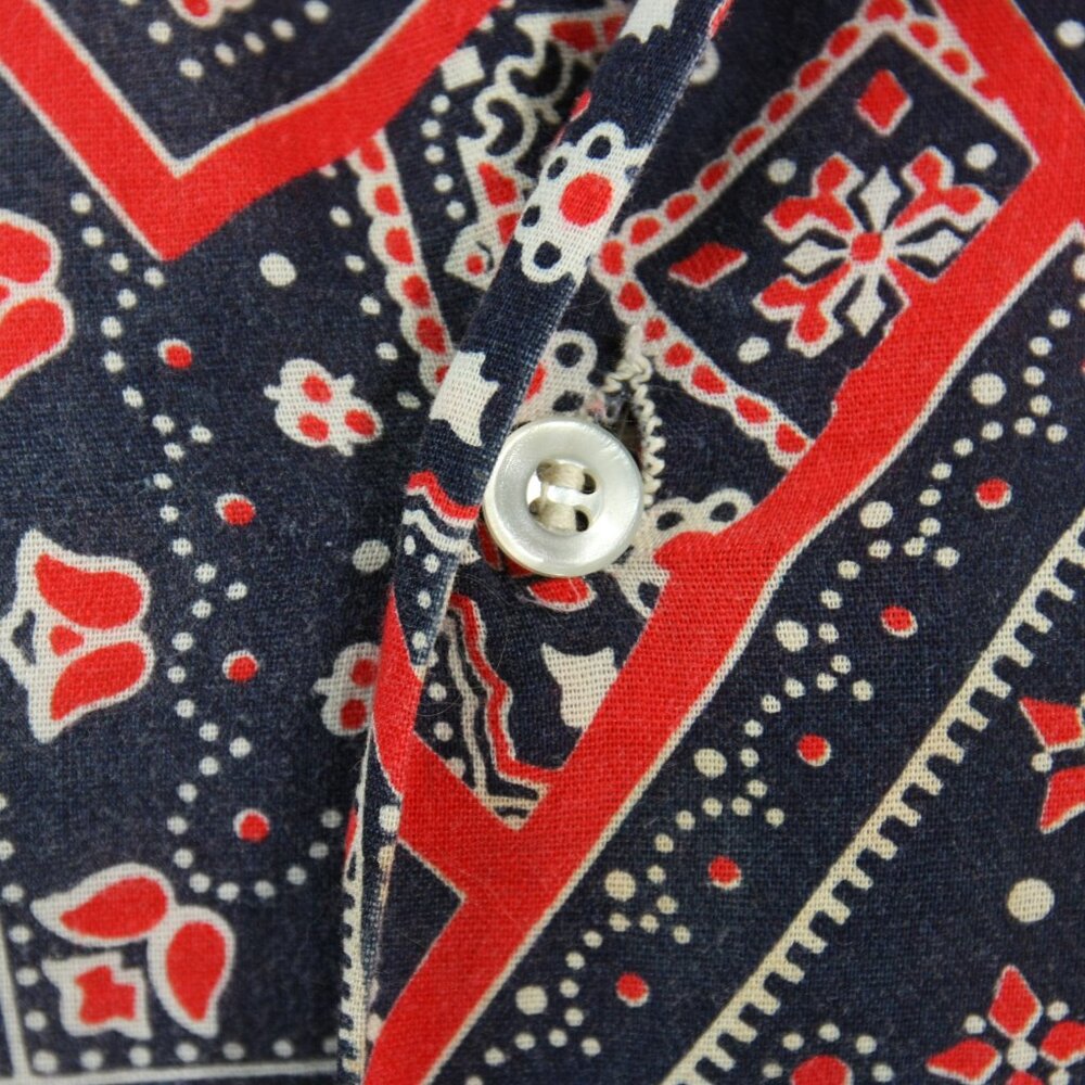 Vintage Sands Point Now Generation Bandana Patchwork Boys Short Sleeve Shirt S M - Picture 3 of 7